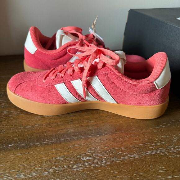 Adidas Woman’s Bright Red White VL Court 3.0 Sneakers- Size 9 - Picture 4 of 9